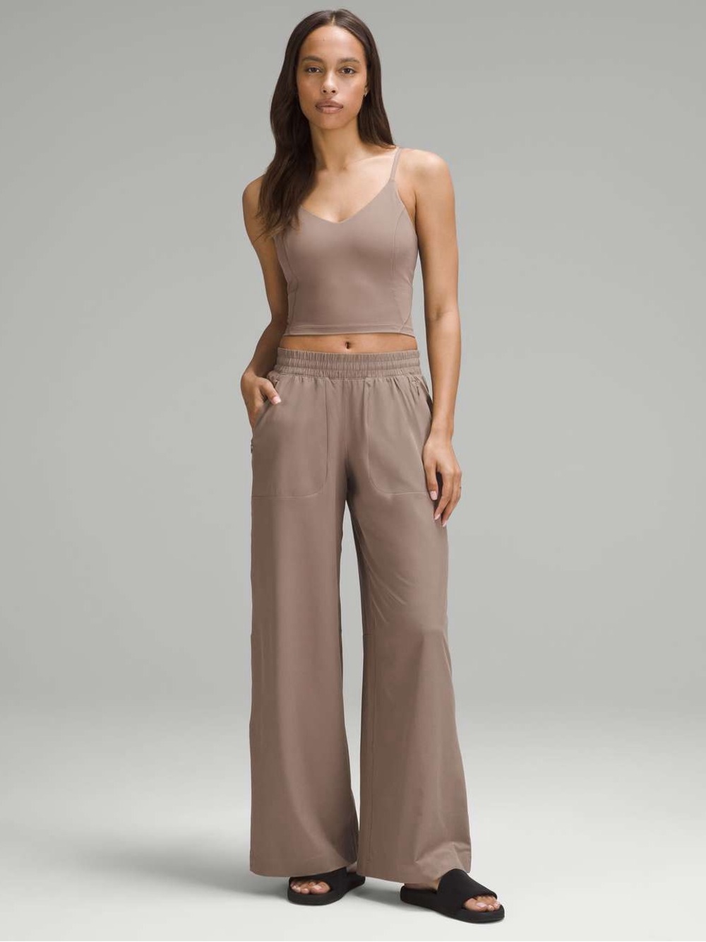 NWT Lululemon Swift Wide-Leg Mid-Rise Pant Full Length Taupetastic - Size 14 $69